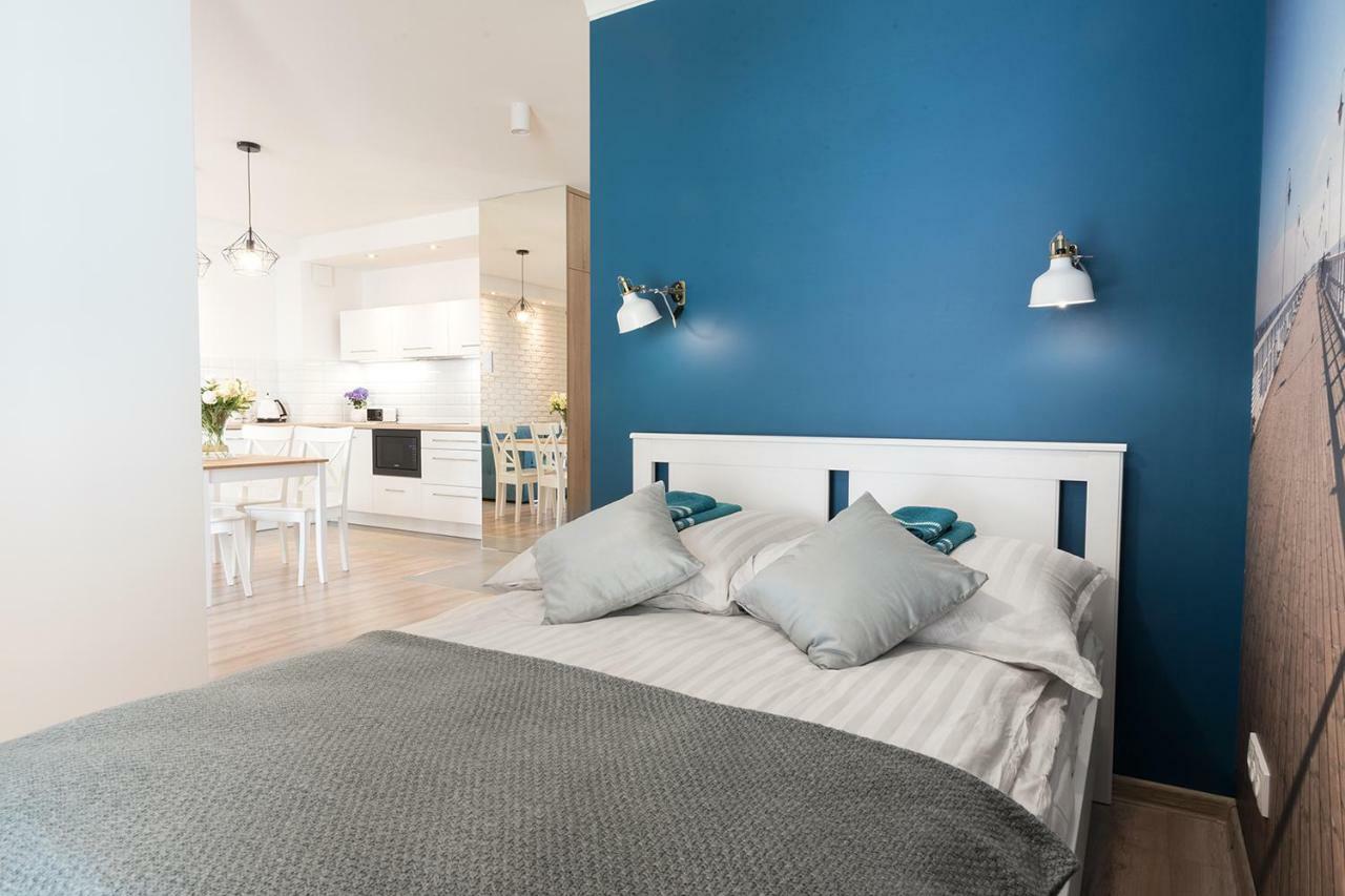 Blue Apartment In Vibrant Heart Of 그디니아 외부 사진